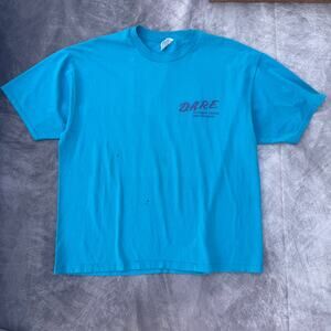 Vintage 1997 DARE To Resist Drugs and Violence Blue Purple Rockies Shirt Sz XL